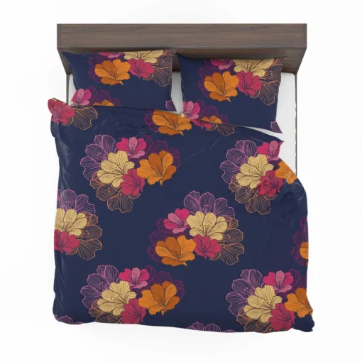 Colorful Rhododendron Lily Floral Pattern Bedding Set 2