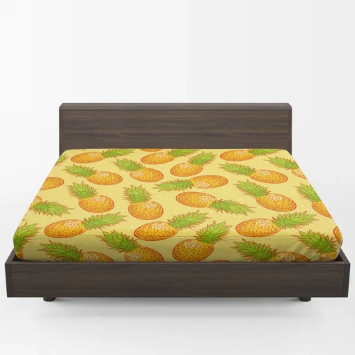 Colorful Ripe Pineapple Fitted Sheet 1