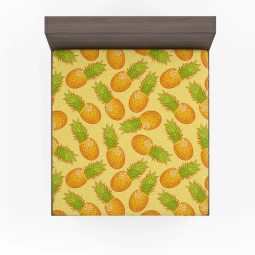 Colorful Ripe Pineapple Fitted Sheet