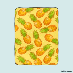 Colorful Ripe Pineapple Fleece Blanket 1