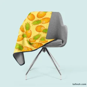 Colorful Ripe Pineapple Fleece Blanket 2