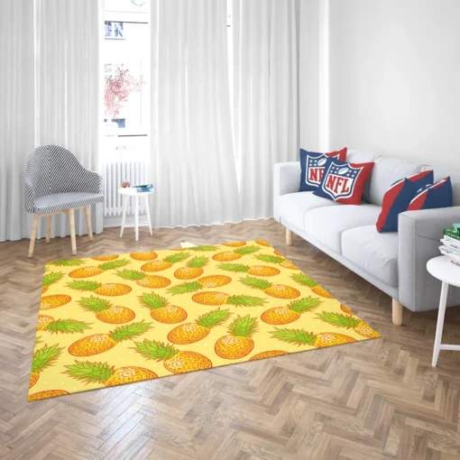 Colorful Ripe Pineapple Rug 2