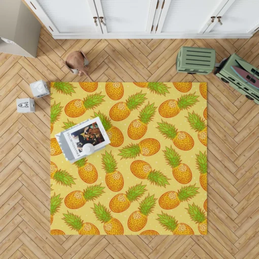 Colorful Ripe Pineapple Rug