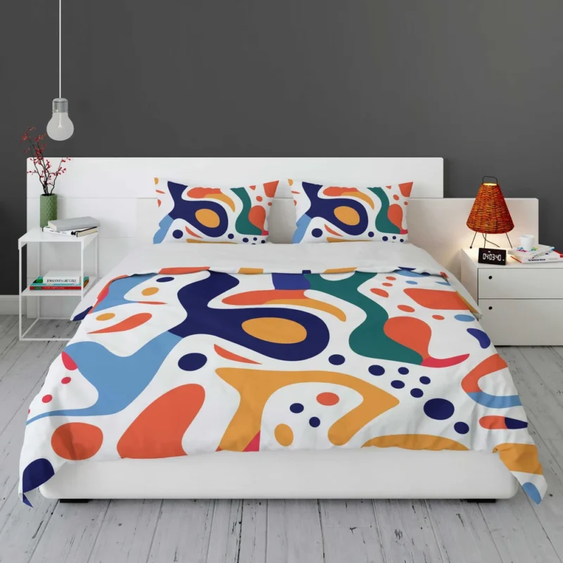 Colorful Shapes Design With Patterns Bedding Set 1