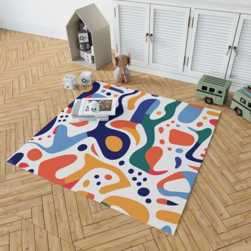 Colorful Shapes Design With Patterns Rug 1