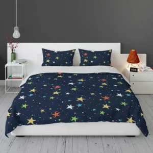 Colorful Starry Night Pattern Bedding Set 1