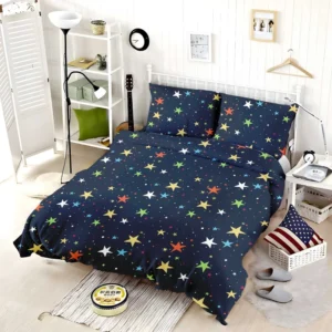 Colorful Starry Night Pattern Bedding Set