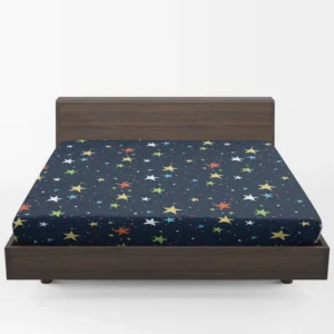 Colorful Starry Night Pattern Fitted Sheet 1