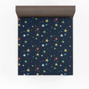 Colorful Starry Night Pattern Fitted Sheet