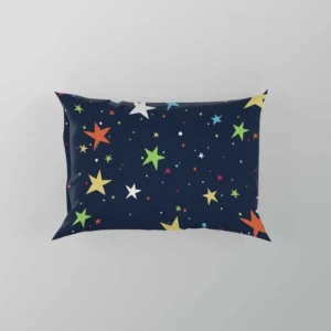 Colorful Starry Night Pattern Pillow Case