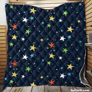 Colorful Starry Night Pattern Quilt Blanket