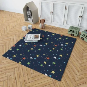 Colorful Starry Night Pattern Rug 1