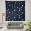 Colorful Starry Night Pattern Wall Tapestry