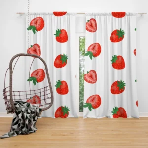 Colorful Strawberries Pattern Curtain