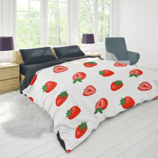 Colorful Strawberries Pattern Duvet Cover 1