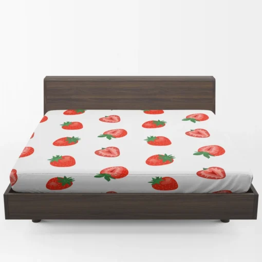 Colorful Strawberries Pattern Fitted Sheet 1