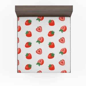 Colorful Strawberries Pattern Fitted Sheet