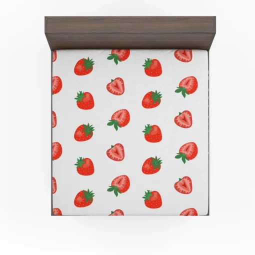 Colorful Strawberries Pattern Fitted Sheet