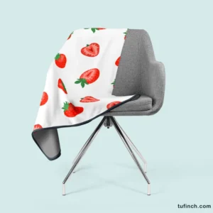 Colorful Strawberries Pattern Fleece Blanket 2