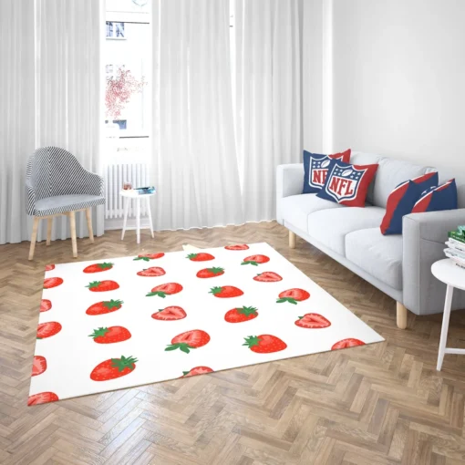 Colorful Strawberries Pattern Rug 2