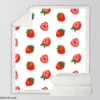 Colorful Strawberries Pattern Sherpa Fleece Blanket