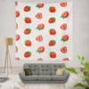 Colorful Strawberries Pattern Wall Tapestry