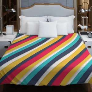 Colorful Stripes Pattern Design Duvet Cover