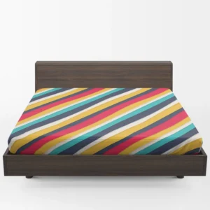 Colorful Stripes Pattern Design Fitted Sheet 1