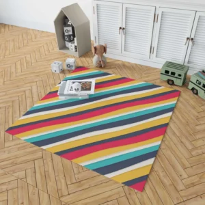 Colorful Stripes Pattern Design Rug 1