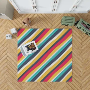 Colorful Stripes Pattern Design Rug