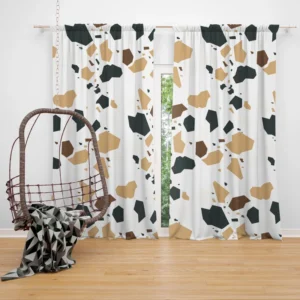 Colorful Terrazzo Design Curtain