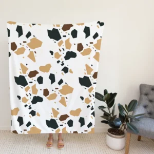 Colorful Terrazzo Design Fleece Blanket