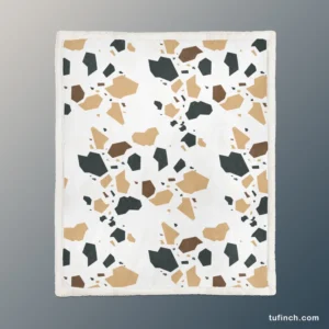 Colorful Terrazzo Design Sherpa Fleece Blanket 1