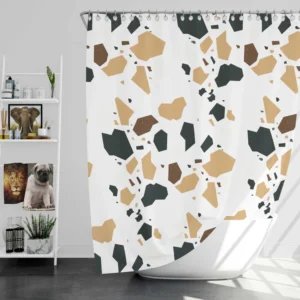 Colorful Terrazzo Design Shower Curtain