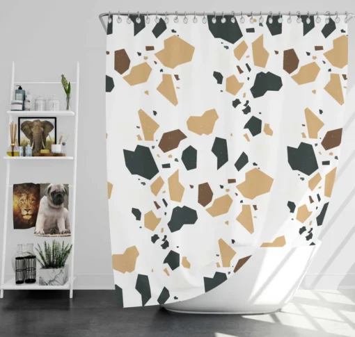 Colorful Terrazzo Design Shower Curtain