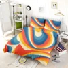 Colorful Waves Doodle Pattern Bedding Set