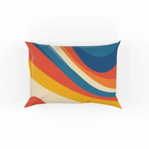 Colorful Waves Doodle Pattern Pillow Case