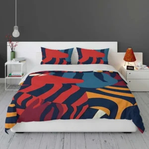 Colorful Zebra Stripes Print Bedding Set 1