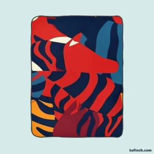 Colorful Zebra Stripes Print Fleece Blanket 1