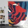 Colorful Zebra Stripes Print Shower Curtain