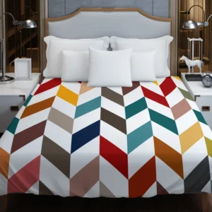 Colorful Zigzag Chevron Duvet Cover