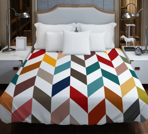 Colorful Zigzag Chevron Duvet Cover