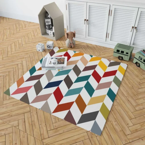 Colorful Zigzag Chevron Rug 1