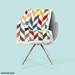 Colorful Zigzag Chevron Sherpa Fleece Blanket 2