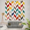 Colorful Zigzag Chevron Wall Tapestry