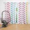 Colorful Zigzag Geometric Repeat Curtain