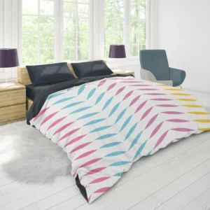 Colorful Zigzag Geometric Repeat Duvet Cover 1