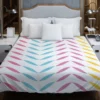 Colorful Zigzag Geometric Repeat Duvet Cover