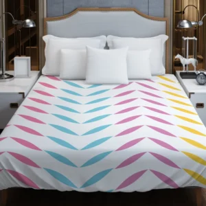 Colorful Zigzag Geometric Repeat Duvet Cover