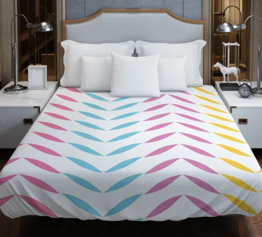 Colorful Zigzag Geometric Repeat Duvet Cover